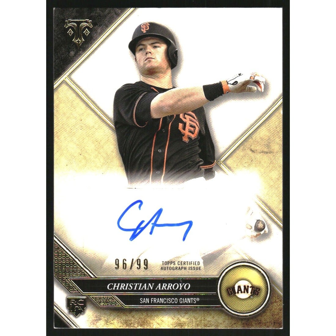 2017 Topps Triple Threads Rookie Autographs #RACA Christian Arroyo. rookie card picture