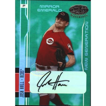 2003 Leaf Certified Materials Mirror Emerald Autographs #228 Josh Hall NG