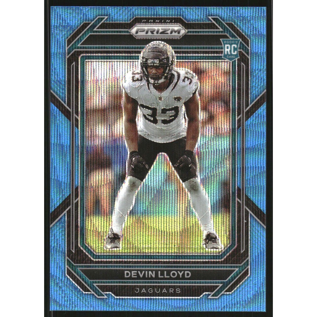 2022 Panini Prizm Prizms Blue Wave #376 Devin Lloyd