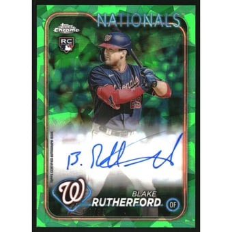 2024 Topps Chrome Sapphire Autographs Green Refractors #CSABR Blake Rutherford