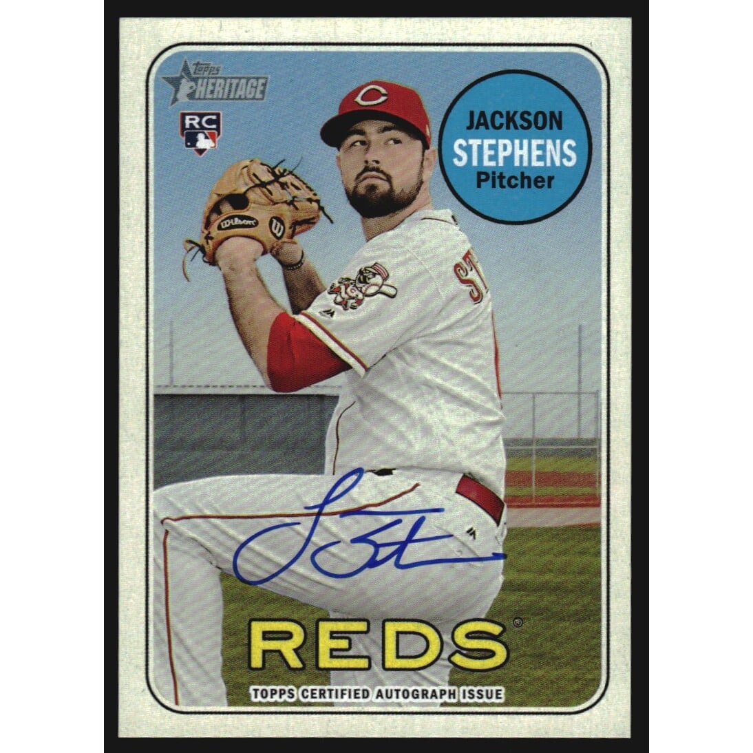 2018 Topps Heritage Real One Autographs #ROAJE Jackson Stephens HN. rookie card picture