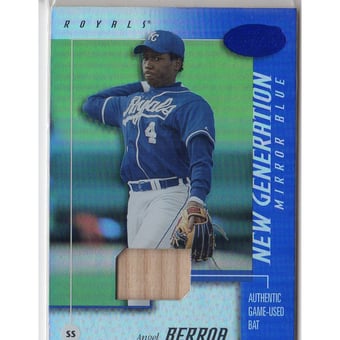 2002 Leaf Certified Mirror Blue #197 Angel Berroa NG Bat