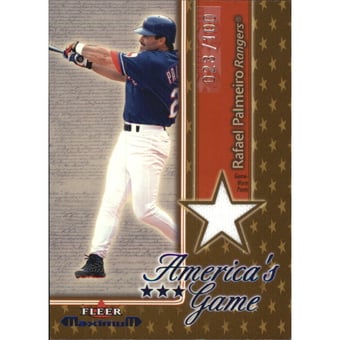 2002 Fleer Maximum Americas Game Jersey Gold #16 Rafael Palmeiro