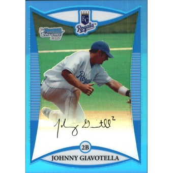 2008 Bowman Chrome Draft Prospects Blue Refractors #BDPP47 Johnny Giavotella DP