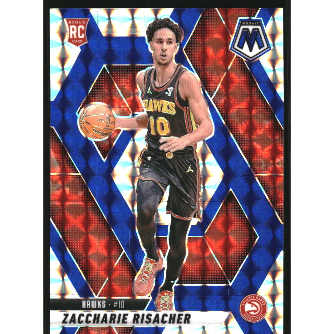 2024-25 Panini Mosaic Mosaic Choice Blue #213 Zaccharie Risacher 2024-25 Panini Mosaic Mosaic Choice Blue #213 Zaccharie Risacher