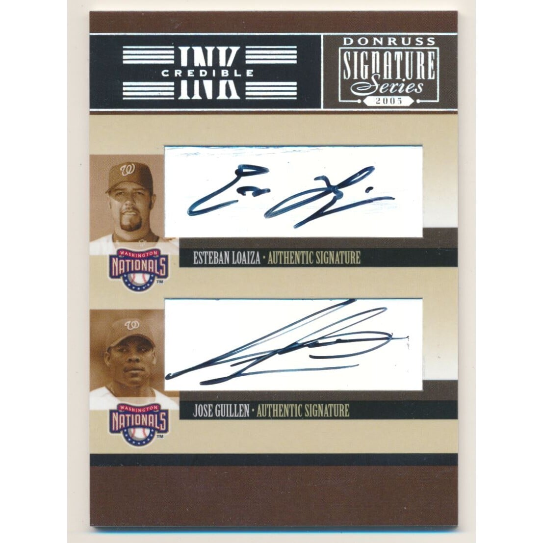 2005 Donruss Signature INKcredible Combos #26 Esteban Loaiza/Jose Guillen T4. rookie card picture