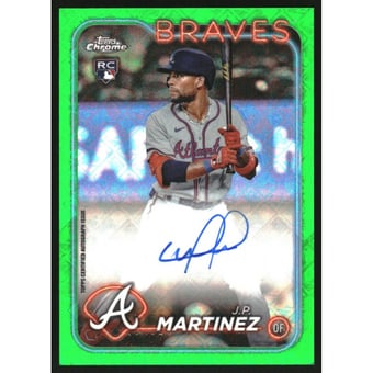 2024 Topps Chrome Logofractor Autographs Green Refractors #RCAJM J.P. Martinez