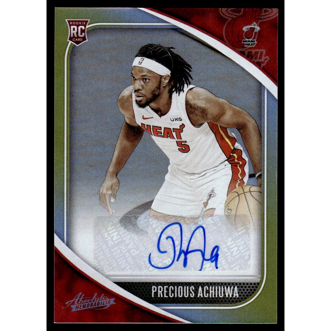 2020-21 Absolute Memorabilia Rookie Autographs Level 1 #20 Precious Achiuwa