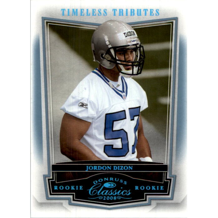2008 Donruss Classics Timeless Tributes Platinum #164 Jordon Dizon. rookie card picture