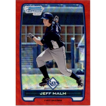 2012 Bowman Chrome Prospects Red Wave Refractors #BCP68 Jeff Malm