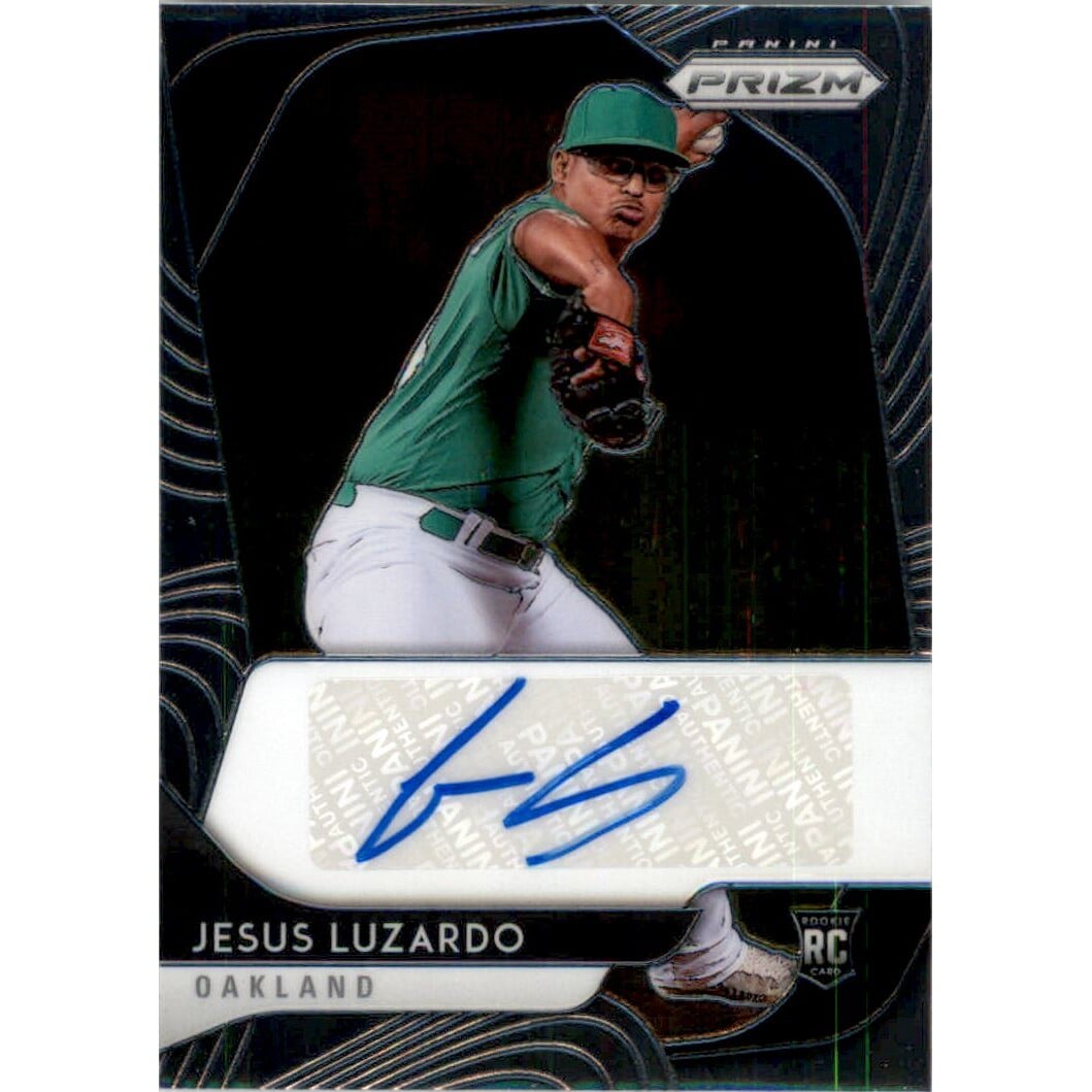 2020 Panini Prizm Rookie Autographs #27 Jesus Luzardo. rookie card picture