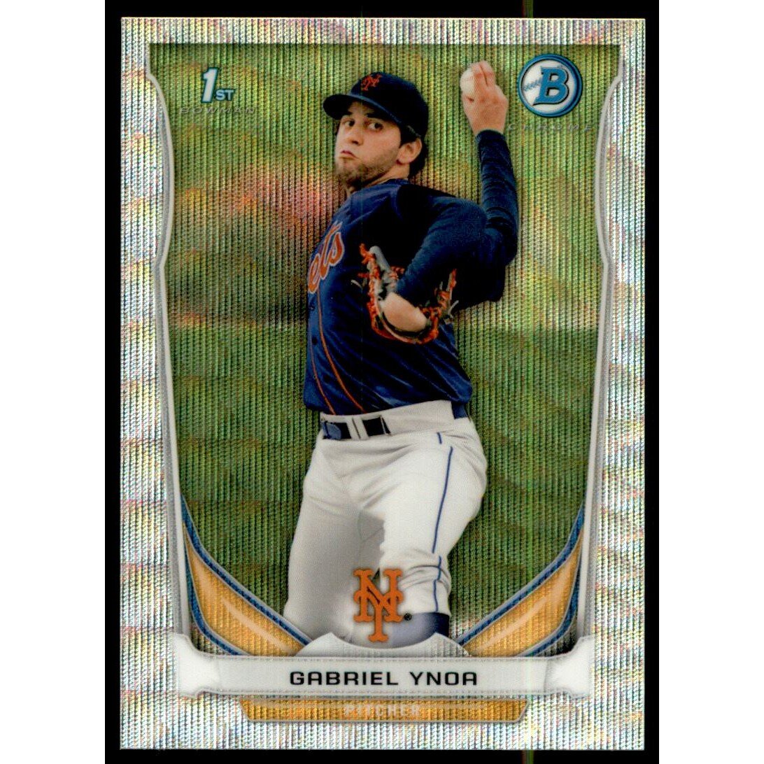 2014 Bowman Chrome Prospects Silver Wave Refractors #BCP76 Gabriel Ynoa. rookie card picture