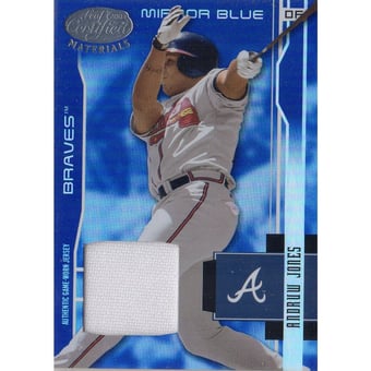 2003 Leaf Certified Materials Mirror Blue Materials #16 Andruw Jones Jsy/100