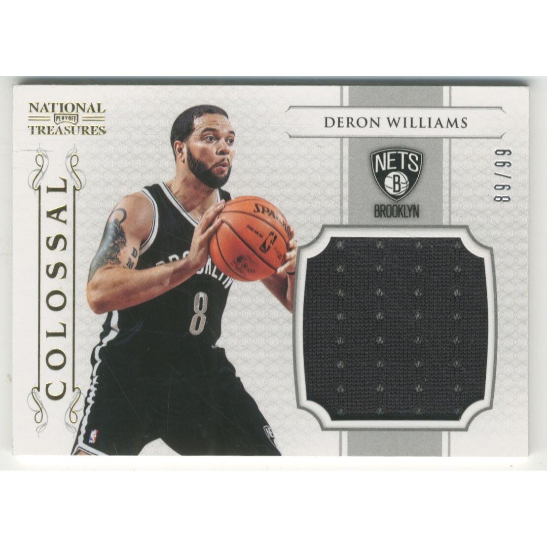 2012-13 Panini National Treasures Colossal Materials #16 Deron Williams/99. rookie card picture