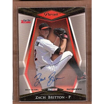 2011 TRISTAR Pursuit Autographs Gold #7 Zach Britton