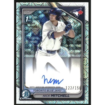 2024 Bowman Chrome Draft Autographs HTA Choice Refractors #CPANMI Nick Mitchell