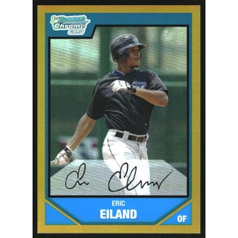 2007 Bowman Chrome Draft Draft Picks Gold Refractors #BDPP15 Eric Eiland