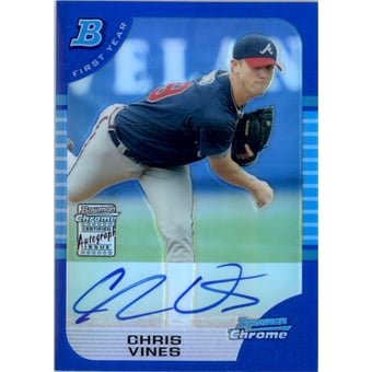 2005 Bowman Chrome Blue Refractors #340 Chris Vines AU