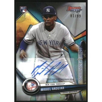 2018 Bowman's Best Neophyte Sensations Autographs #NSMA Miguel Andujar/99