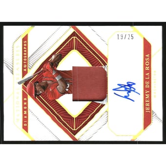 2023 Panini National Treasures Diamond Autograph Patches Holo Gold #8 Jeremy De La Rosa