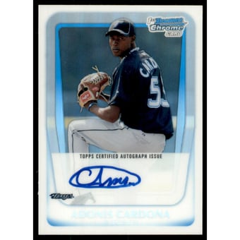 2011 Bowman Chrome Prospect Autographs Refractors #BCP96 Adonis Cardona