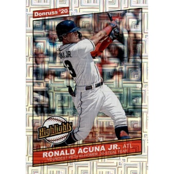 2020 Donruss Highlights Vector #9 Ronald Acuna Jr.