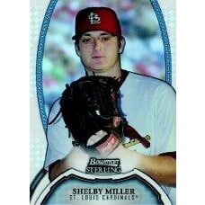 2011 Bowman Sterling Prospects Refractors #2 Shelby Miller. rookie card picture