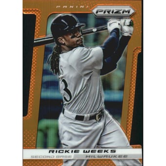 2013 Panini Prizm Prizms Orange Die-Cut #12 Rickie Weeks
