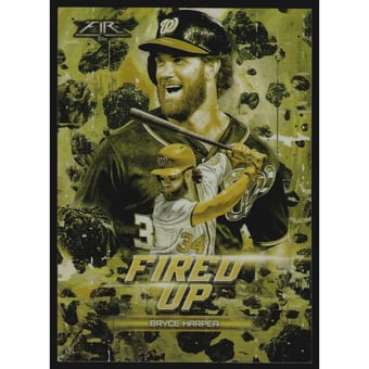 2018 Topps Fire Fired Up Gold #F15 Bryce Harper