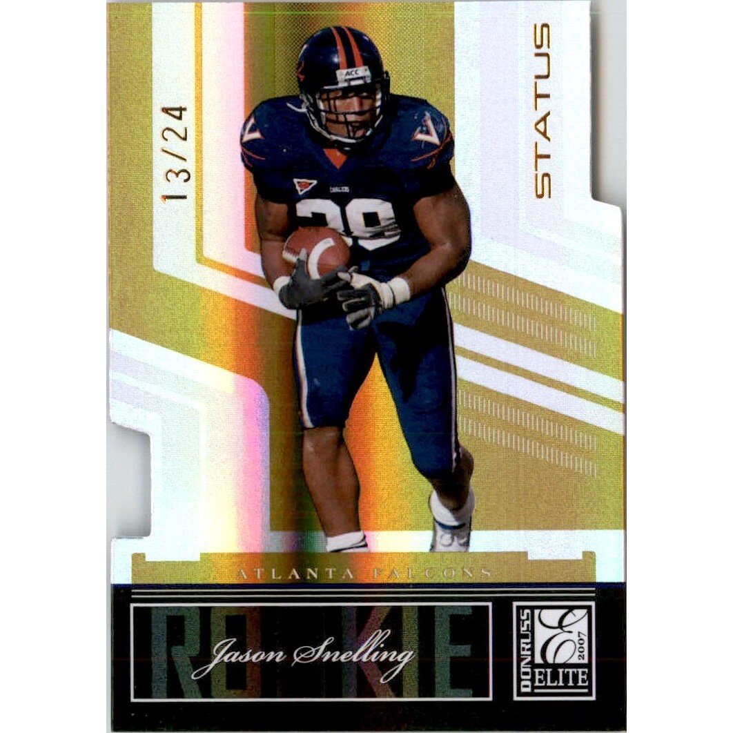 2007 Donruss Elite Status Gold #153 Jason Snelling. rookie card picture