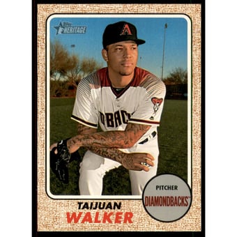 2017 Topps Heritage Bright Yellow Back #718 Taijuan Walker