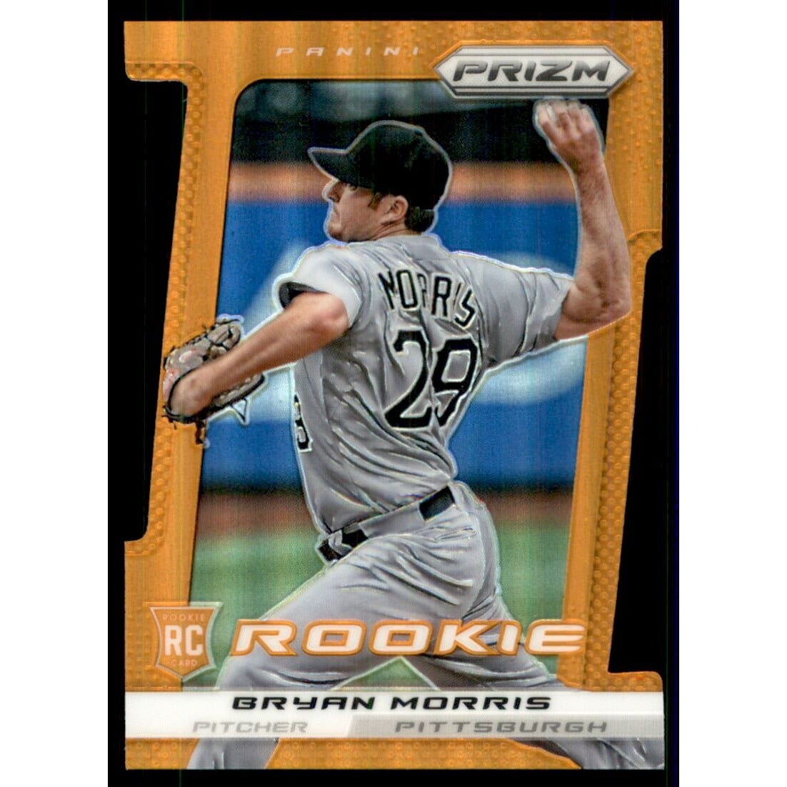 2013 Panini Prizm Prizms Orange Die-Cut #246 Bryan Morris. rookie card picture
