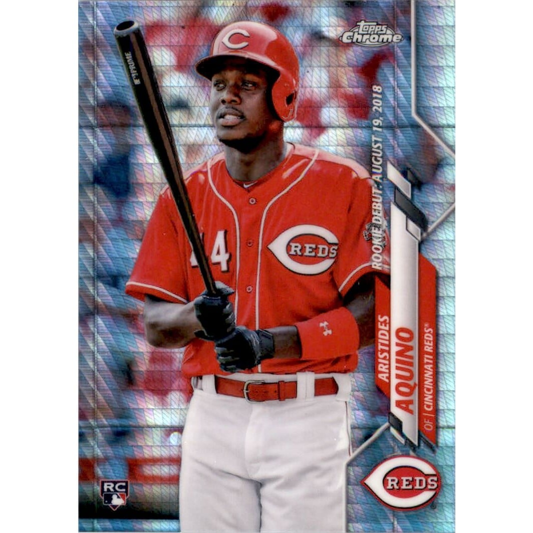 2020 Topps Chrome Update X-Fractors #U57 Aristides Aquino. rookie card picture