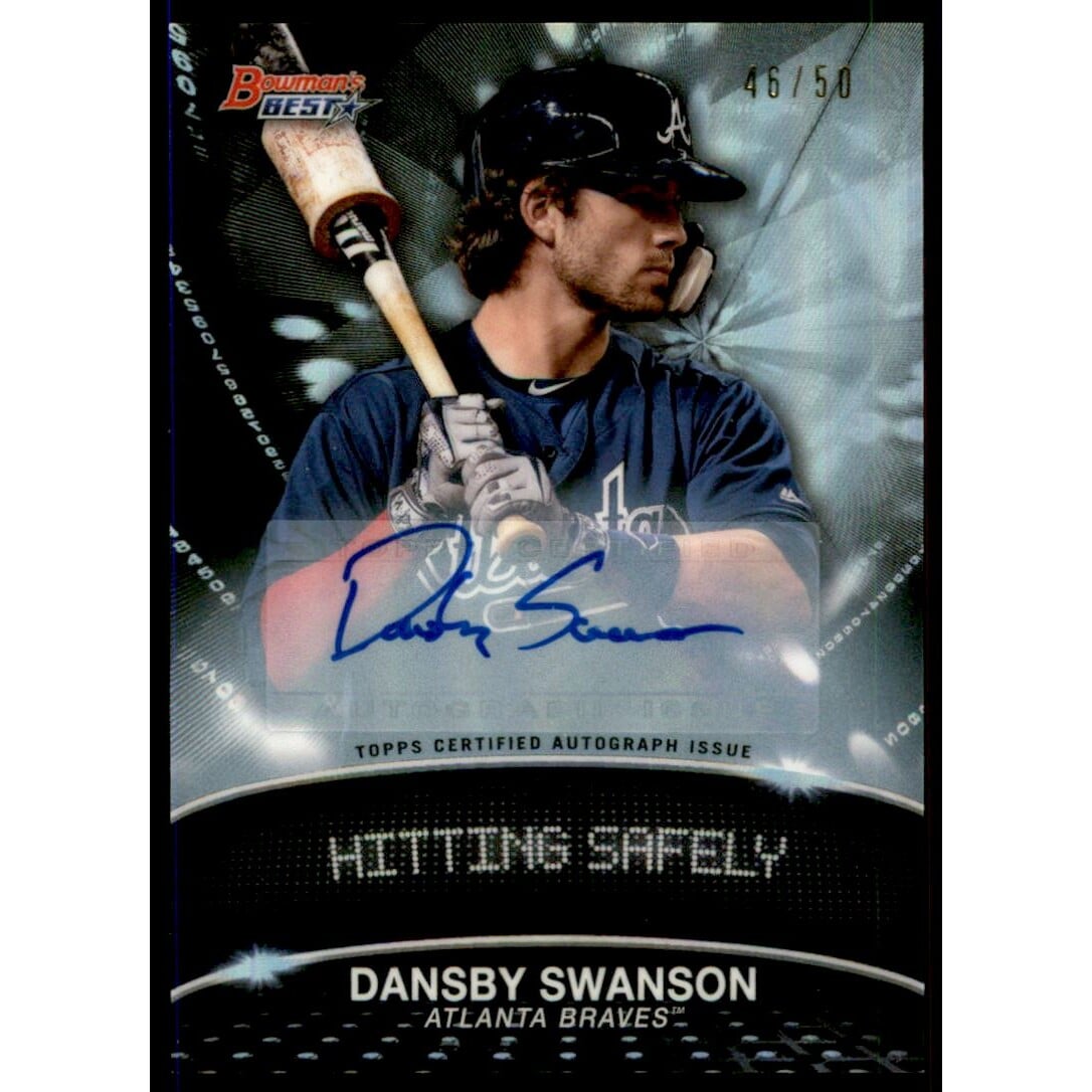 2016 Bowman's Best Stat Lines Autographs #SLDS Dansby Swanson. rookie card picture