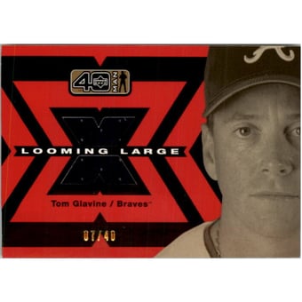 2002 Upper Deck 40-Man Looming Large Jerseys Gold #LTG Tom Glavine