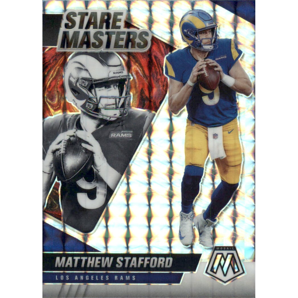 2021 Panini Mosaic Stare Masters Mosaic #7 Matthew Stafford. rookie card picture