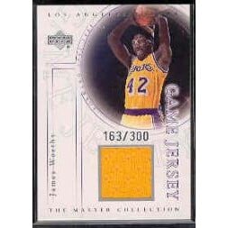 2000 Upper Deck Lakers Master Collection Game Jerseys #WOJ James Worthy. rookie card picture