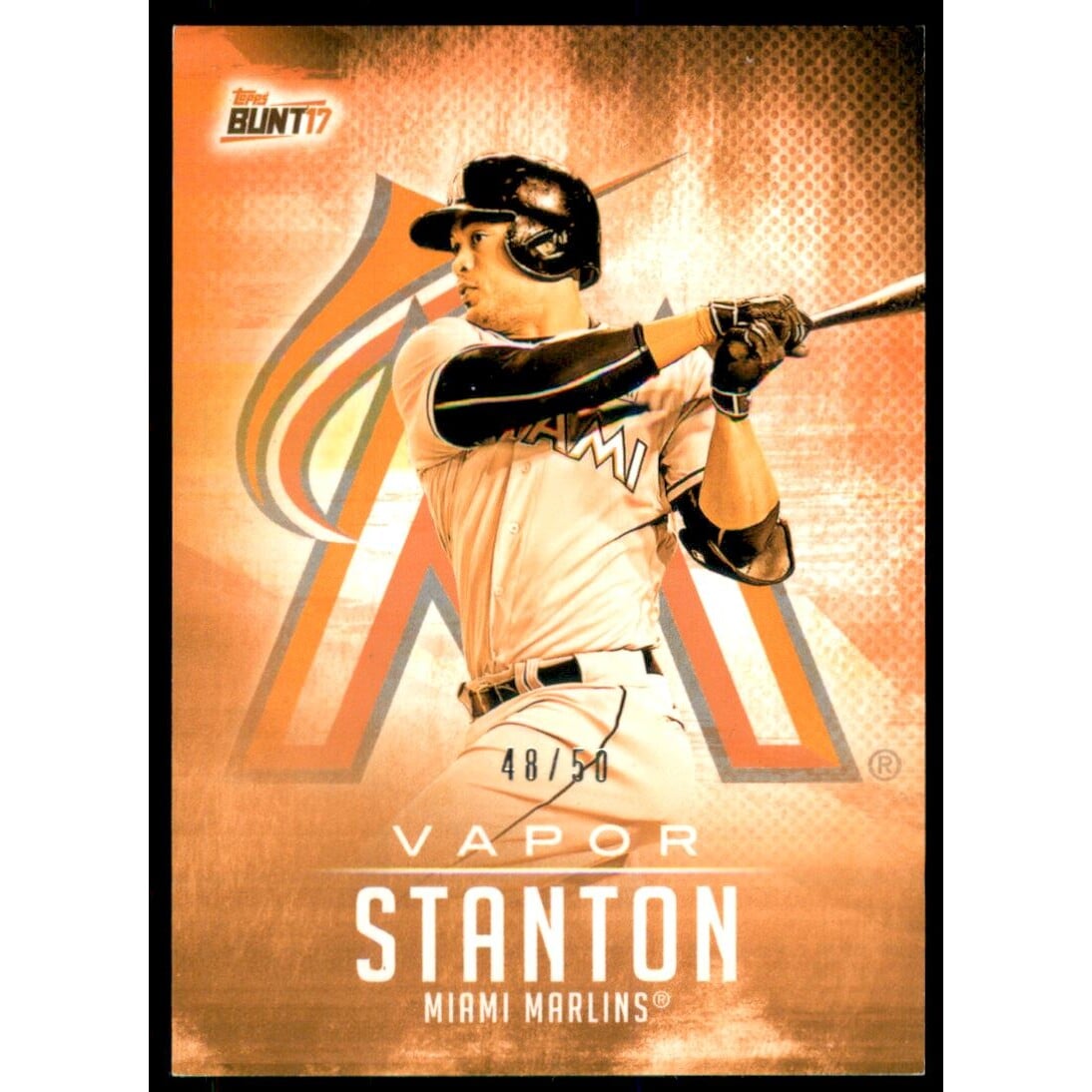 2017 Topps Bunt Vapor Orange #VGS Giancarlo Stanton. rookie card picture