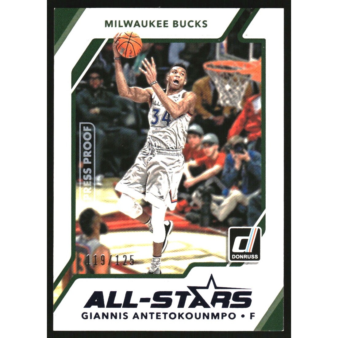 2017-18 Donruss All-Stars Press Proof Blue #16 Giannis Antetokounmpo 2017-18 Donruss All-Stars Press Proof Blue #16 Giannis Antetokounmpo