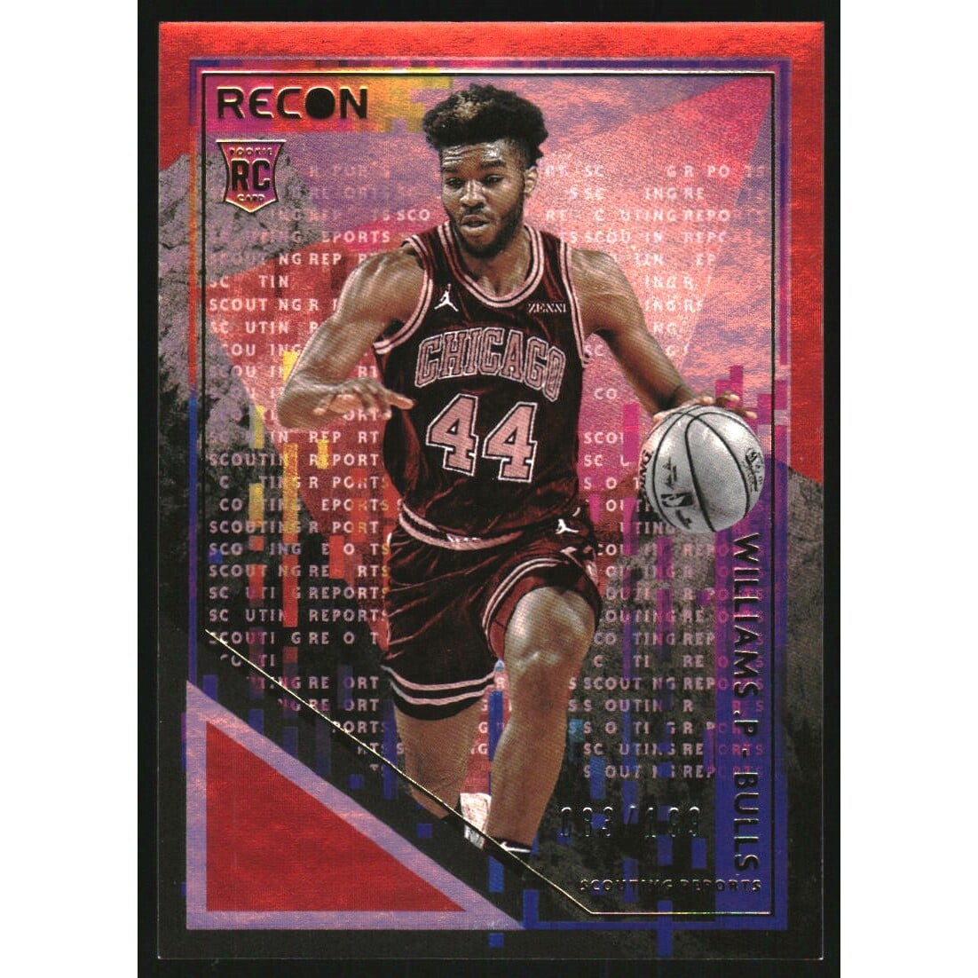 2020-21 Panini Recon Scouting Reports Red #9 Patrick Williams. rookie card picture