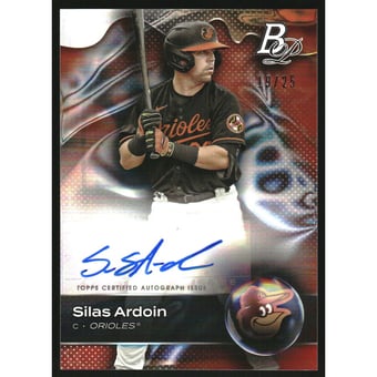 2023 Bowman Platinum Top Prospects Autographs Orange #TOP88 Silas Ardoin