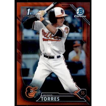 2016 Bowman Chrome Draft Red Refractors #BDC19 Alexis Torres
