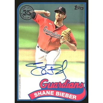 2024 Topps '89 Topps Autographs Black #89BASB Shane Bieber/199