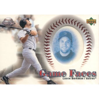 2002 Sweet Spot Game Face Blue Portraits #173 Lance Berkman GF