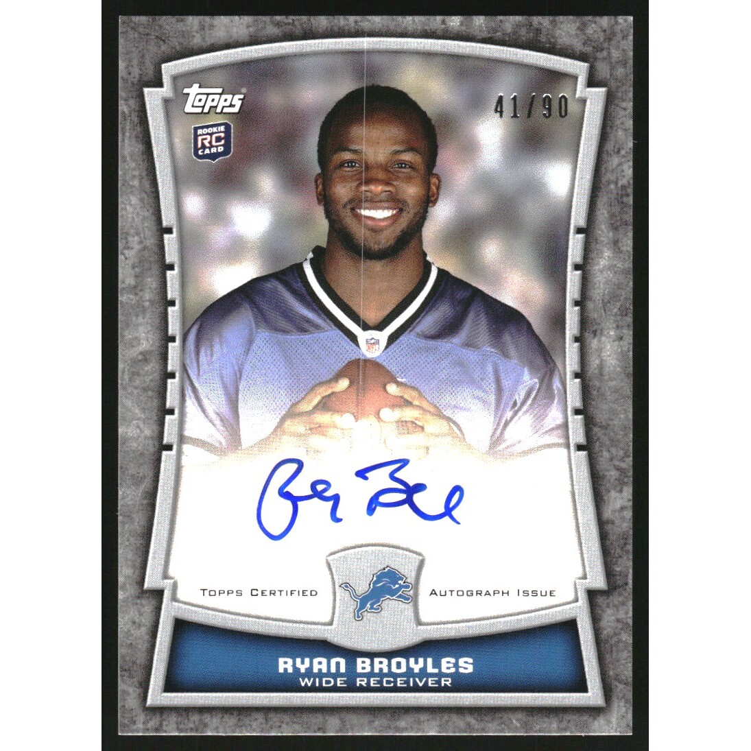 2012 Topps Rookie Premiere Autographs #RPARB Ryan Broyles. rookie card picture