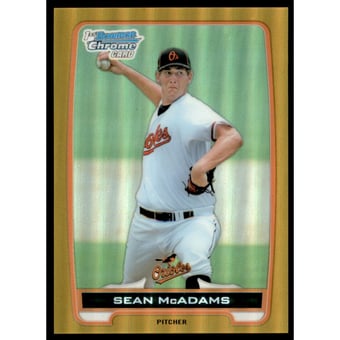 2012 Bowman Chrome Draft Draft Picks Gold Refractors #BDPP94 Sean McAdams