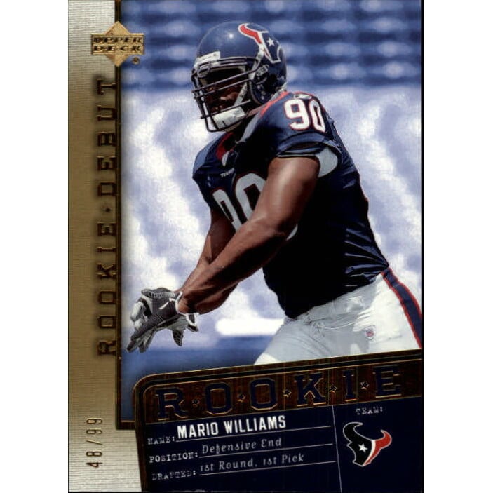 2006 Upper Deck Rookie Debut Gold #144 Mario Williams. rookie card picture
