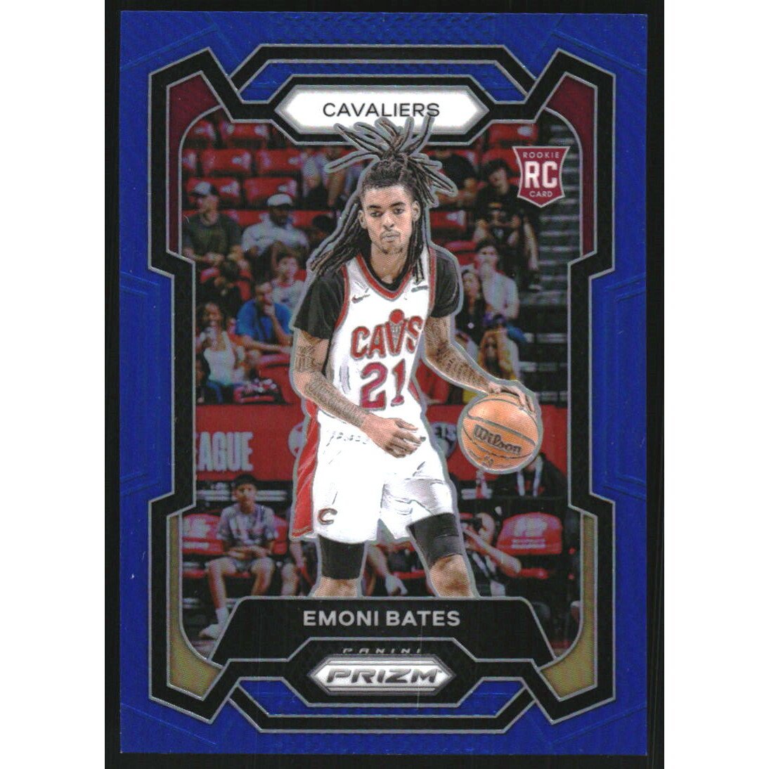 2023-24 Panini Prizm Prizms Blue #169 Emoni Bates. rookie card picture