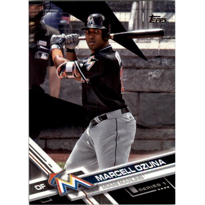 2017 Topps Black #23 Marcell Ozuna. rookie card picture