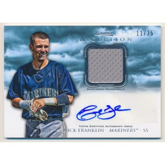 2013 Bowman Inception Relic Autographs Blue #NF Nick Franklin